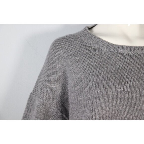 Weekend Max Mara Womens Medium Gray Pullover Sweater Round Neck Boxy Knit Jumper - Picture 2 of 6